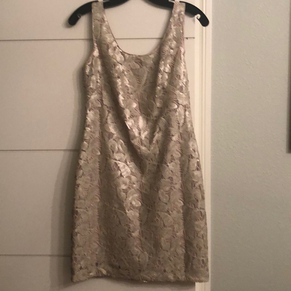 Nude/gold cocktail dress
